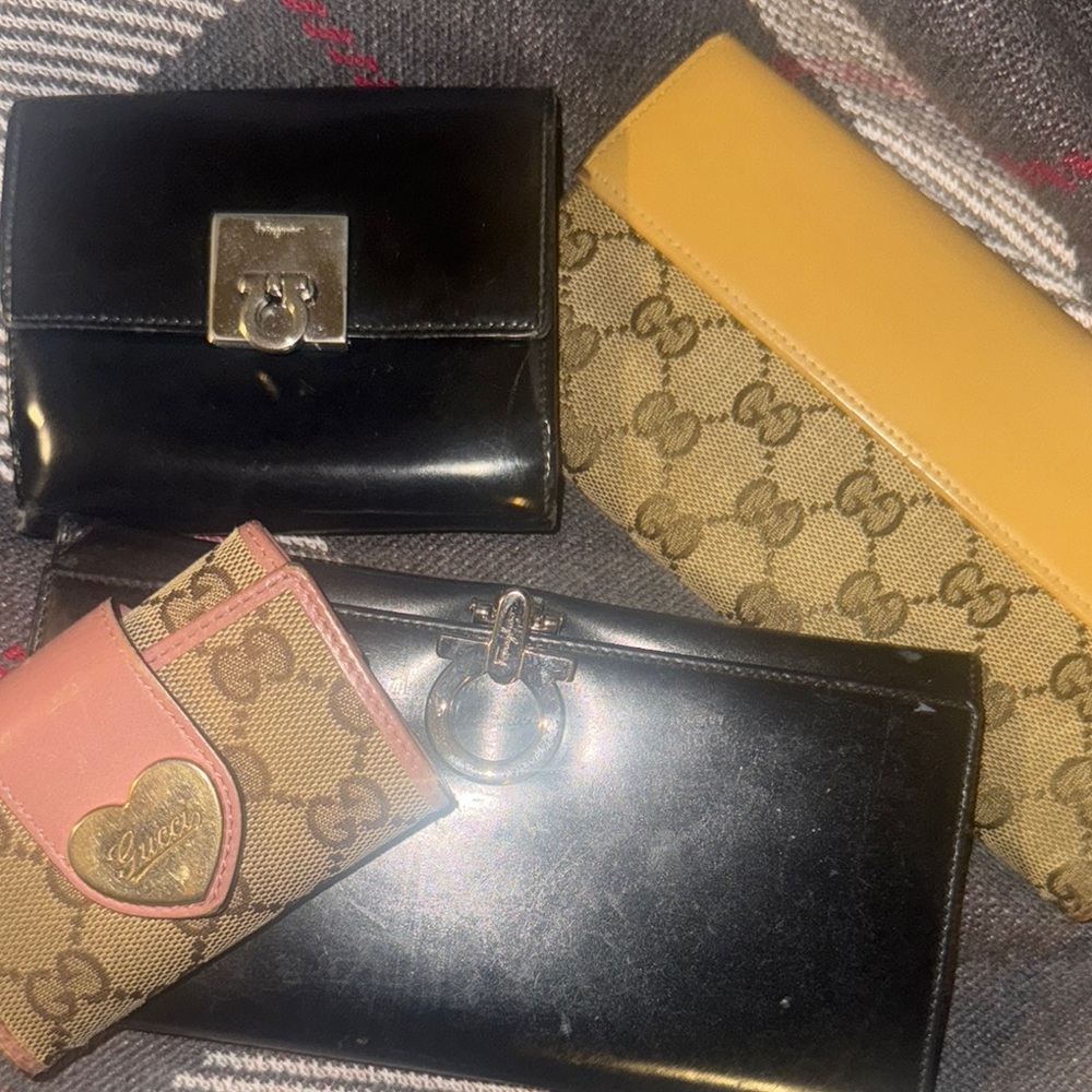 Gucci and Ferragamo Wallet Collection bundle